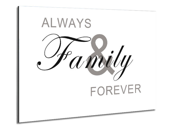 Always And Forever White Metal Print