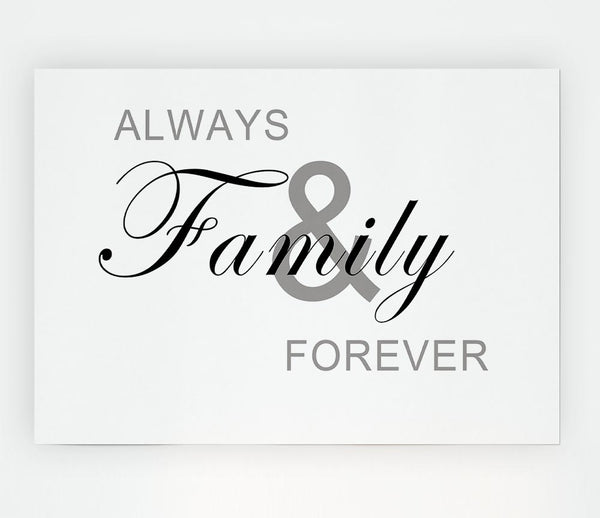 Always And Forever White Print Poster Wall Art