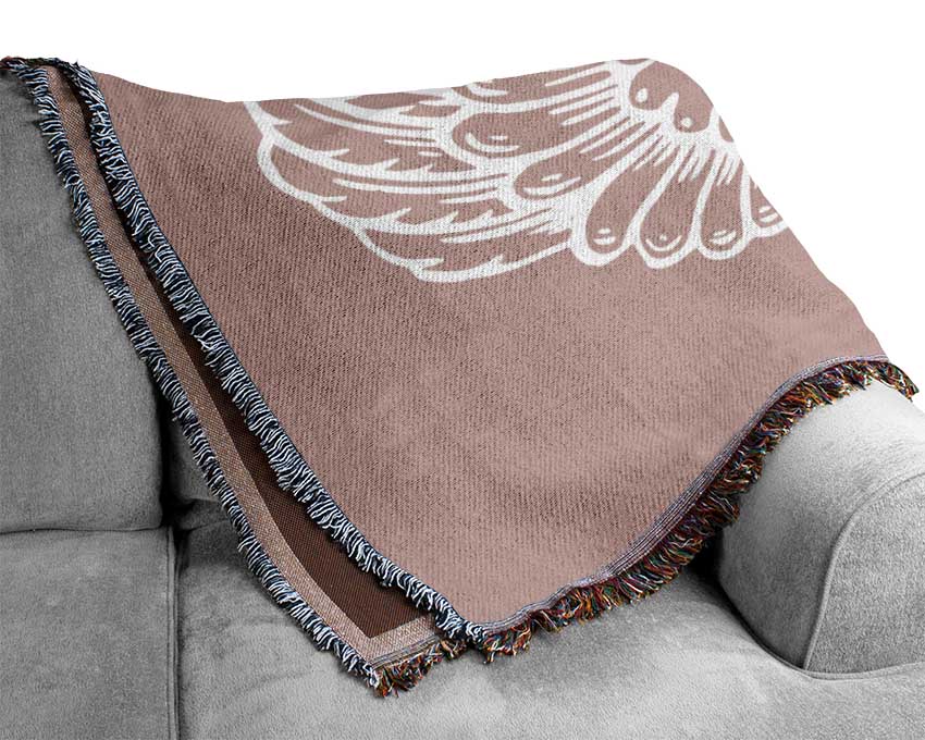 Nursery Quote Angel Wings Vivid Pink Woven Blanket