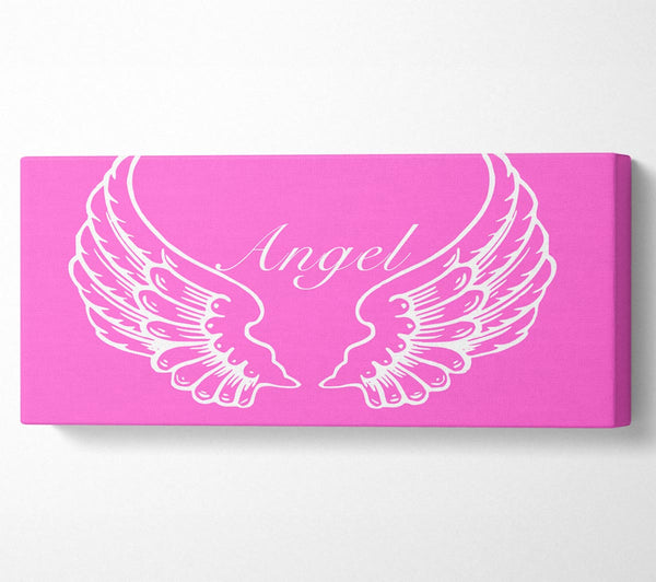 Nursery Quote Angel Wings Vivid Pink
