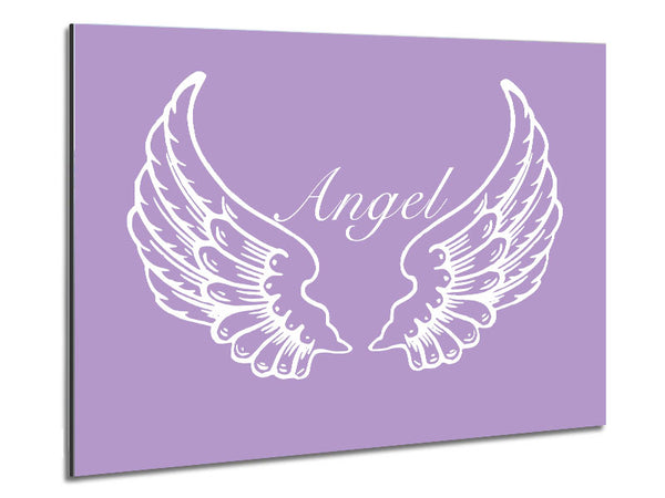 Angel Wings Lilac Metal Print