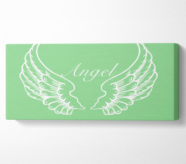 Girls Room Quote Angel Wings Green