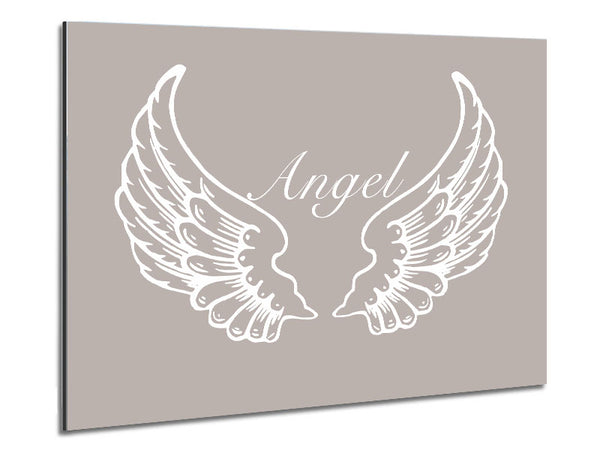 Angel Wings Beige Metal Print