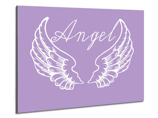 Angel Wings 4 Lilac Metal Print