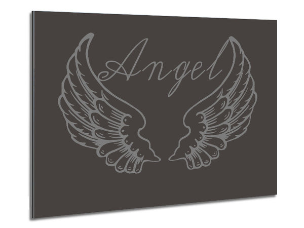 Angel Wings 4 Chocolate Metal Print