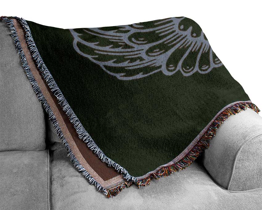 Angel Wings 4 Chocolate Woven Blanket