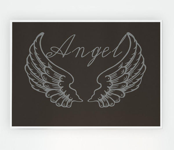 Angel Wings 4 Chocolate Print Poster Wall Art