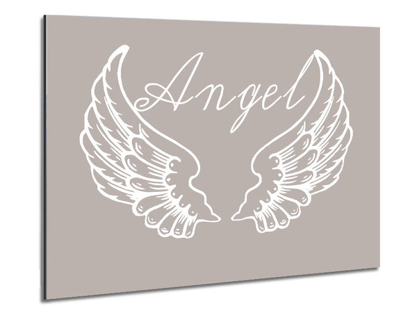 Angel Wings 4 Beige Metal Print