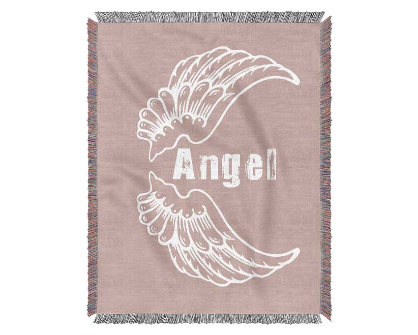 Angel Wings 3 Vivid Pink Woven Blanket