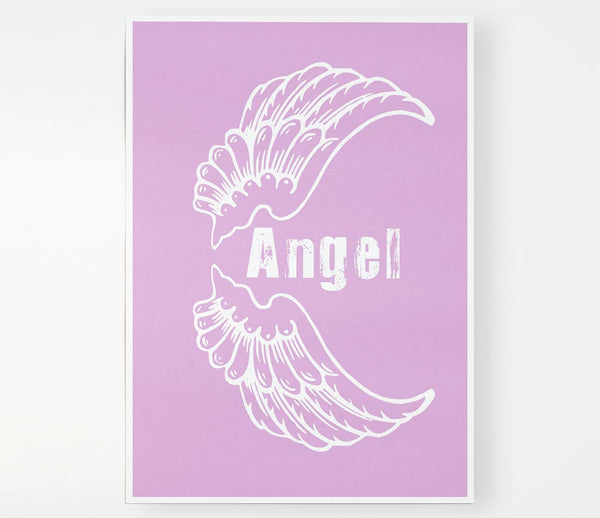 Angel Wings 3 Pink Print Poster Wall Art