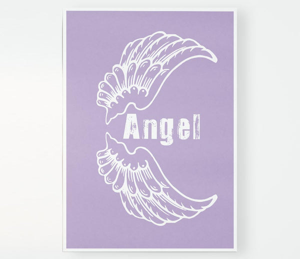 Angel Wings 3 Lilac Print Poster Wall Art