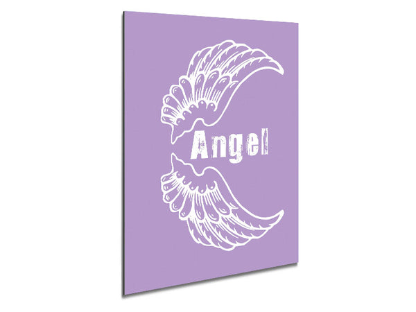 Angel Wings 3 Lilac Metal Print