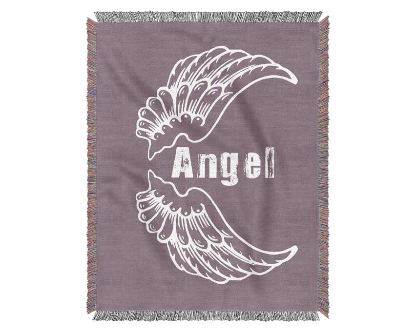 Angel Wings 3 Dusty Pink Woven Blanket