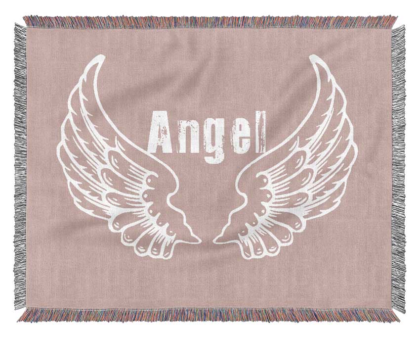Angel Wings 2 Vivid Pink Woven Blanket