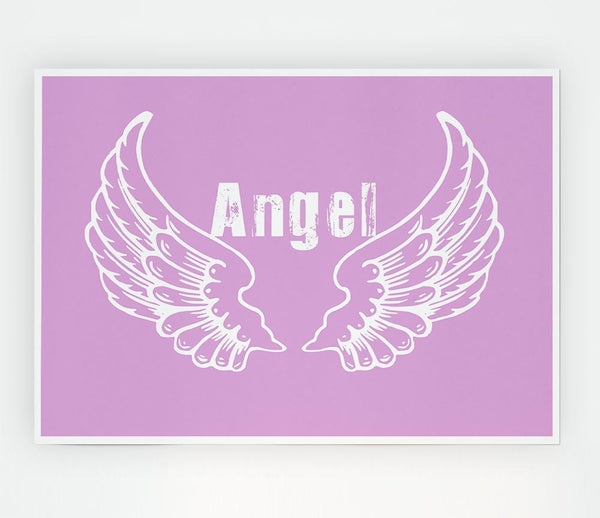 Angel Wings 2 Pink Print Poster Wall Art