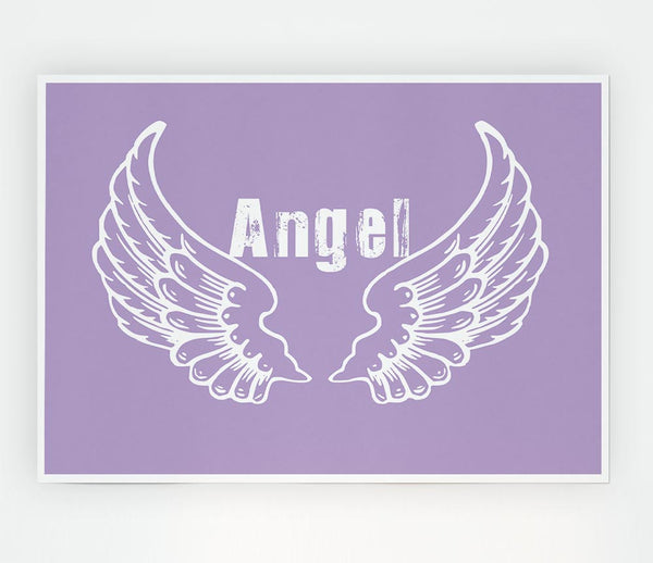 Angel Wings 2 Lilac Print Poster Wall Art
