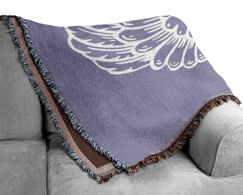 Angel Wings 2 Lilac Woven Blanket