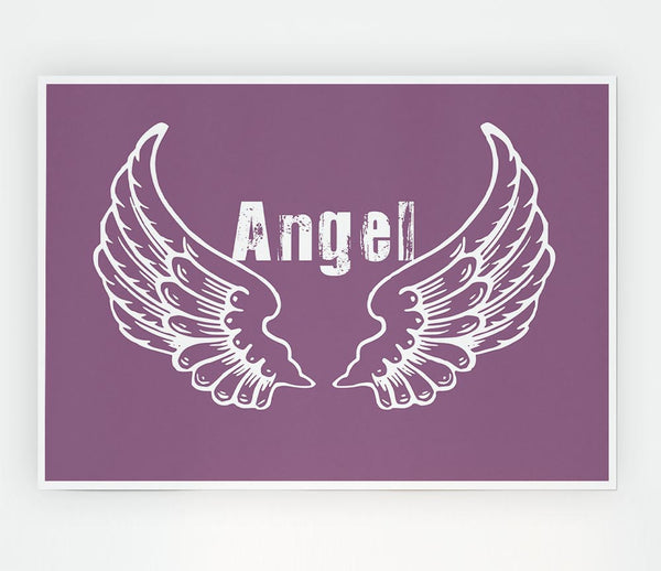 Angel Wings 2 Dusty Pink Print Poster Wall Art