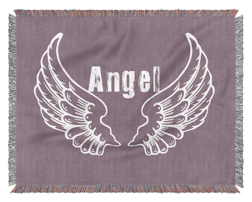 Angel Wings 2 Dusty Pink Woven Blanket