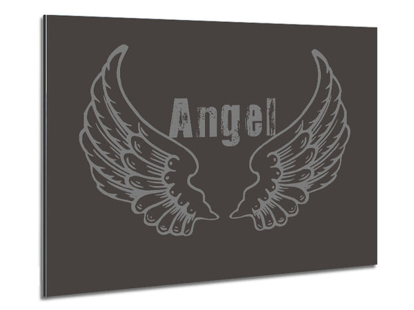 Angel Wings 2 Chocolate Metal Print