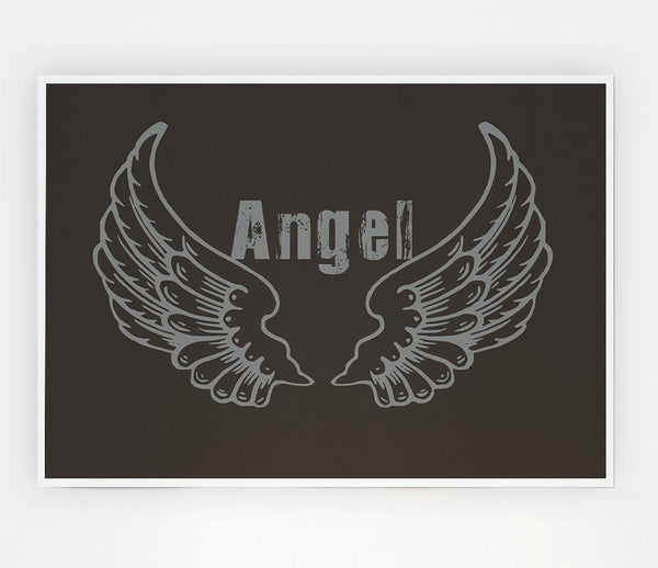 Angel Wings 2 Chocolate Print Poster Wall Art