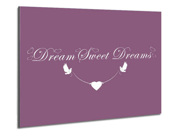 Dream Sweet Dreams Dusty Pink Metal Print