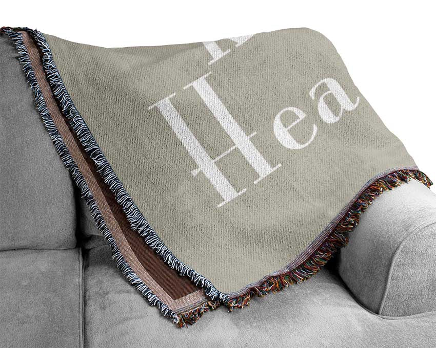 Kitchen Quote The Kitchen Is The Heart Of The Home 2 Pink Woven Blanket