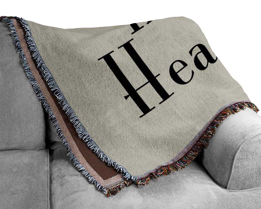 Kitchen Quote The Kitchen Is The Heart Of The Home 2 Grey Woven Blanket