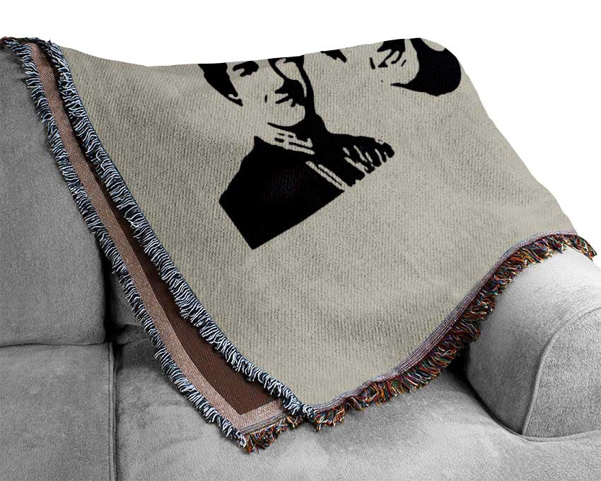 Music Quote I Love 1 Direction Grey Woven Blanket