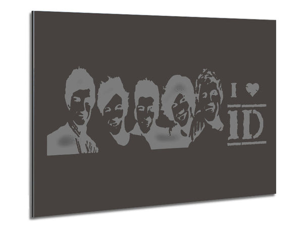Music Quote I Love 1 Direction Chocolate Metal Print
