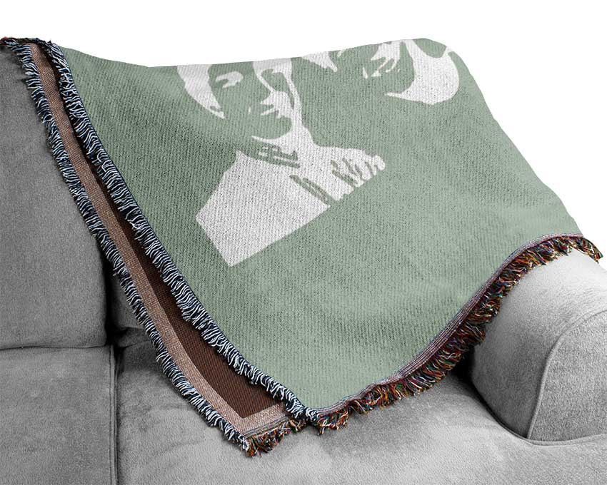 Music Quote I Love 1 Direction Beige Woven Blanket