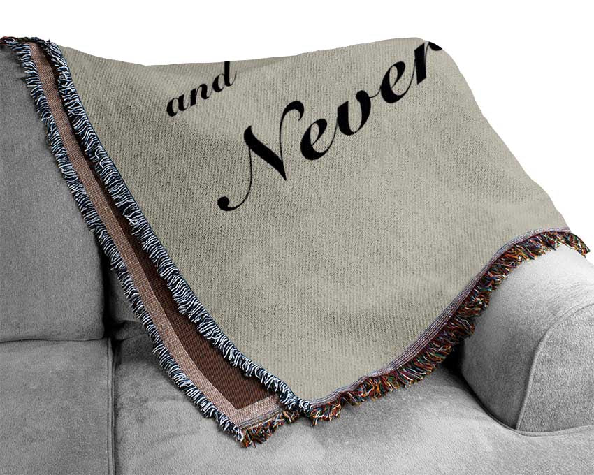 Music Quote Follow Your Dreams Justin Bieber Grey Woven Blanket