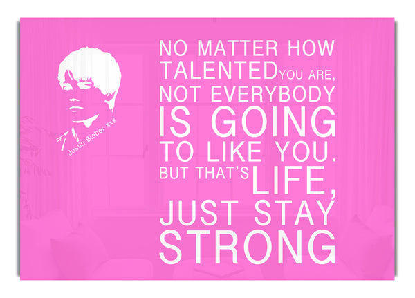 Egal wie talentiert Justin Bieber Vivid Pink