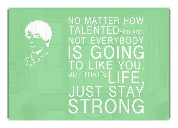 Egal wie talentiert Justin Bieber Green
