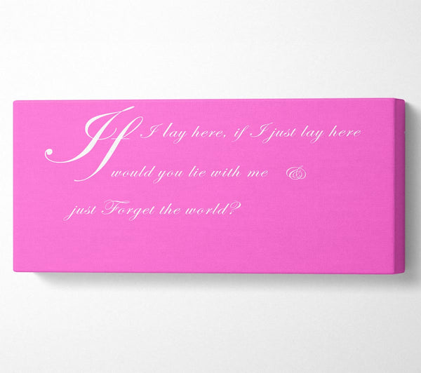 Music Quote If I Lay Here If I Just Snow Patrol 2 Vivid Pink