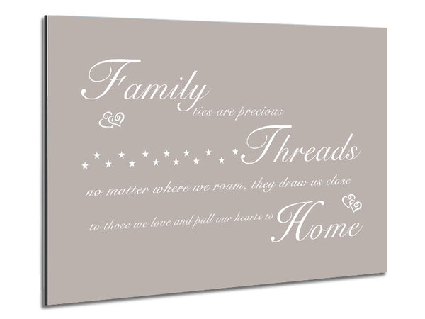 Familienzitat Familienbande sind kostbar Beige