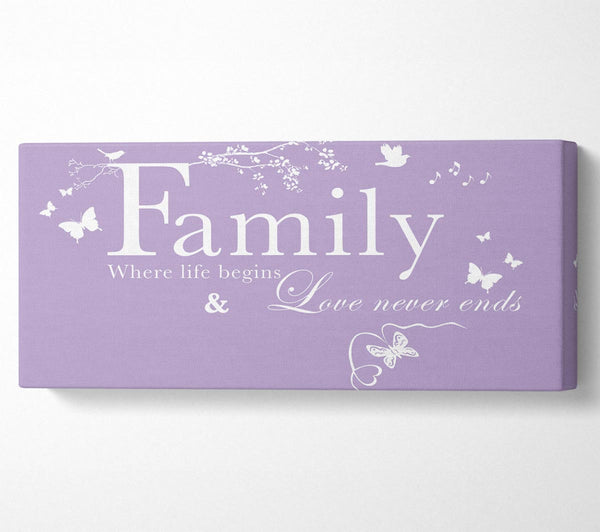 Family Quote Family Where Life Begins Lilac