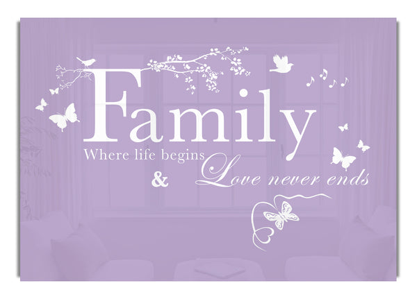 Family Where Life Begins Lilac