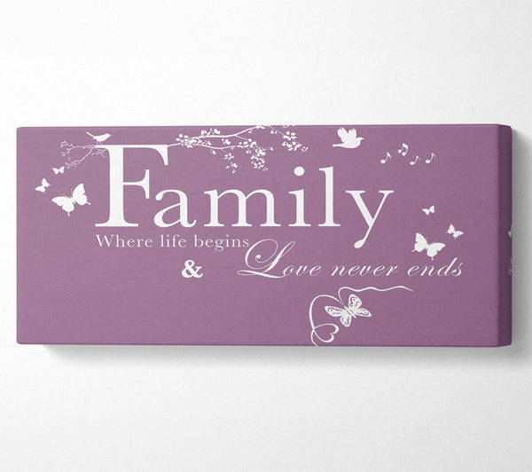 Family Quote Family Where Life Begins Dusty Pink