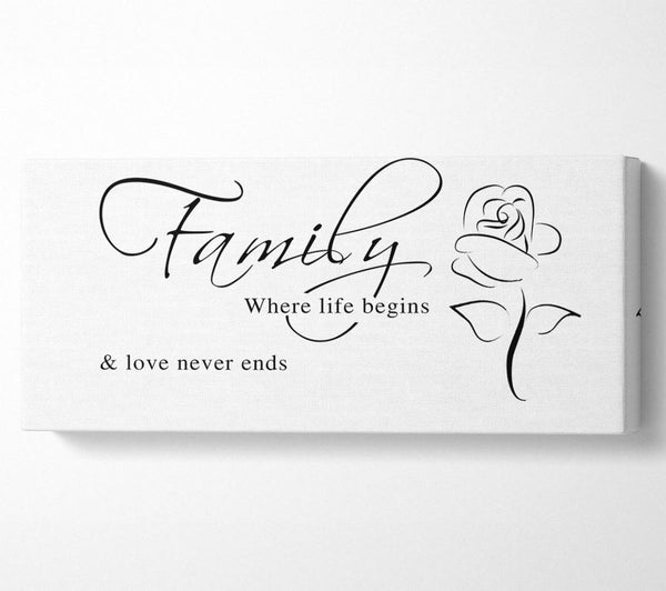 Family Quote Family Where Life Begins 1 White