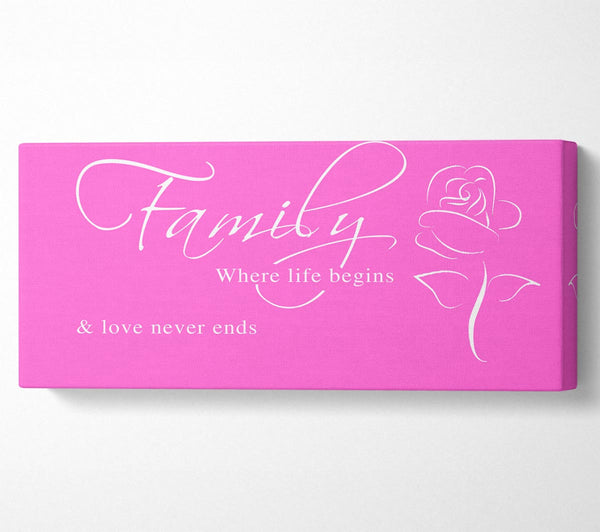 Family Quote Family Where Life Begins 1 Vivid Pink