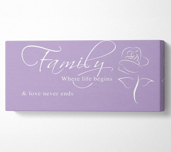 Family Quote Family Where Life Begins 1 Lilac