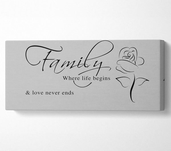 Family Quote Family Where Life Begins 1 Grey
