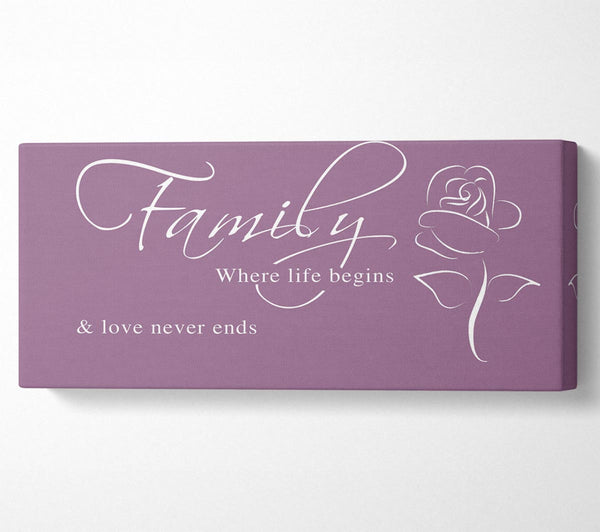 Family Quote Family Where Life Begins 1 Dusty Pink
