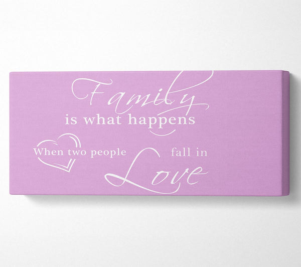 Family Quote Family Is What Happens Pink