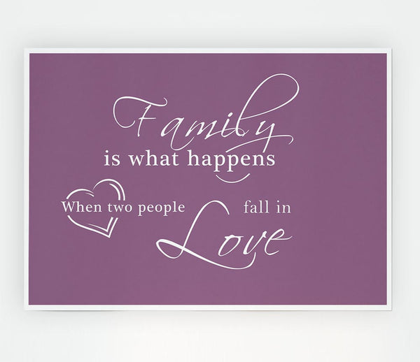 Family Quote Family Is What Happens Dusty Pink Print Poster Wall Art