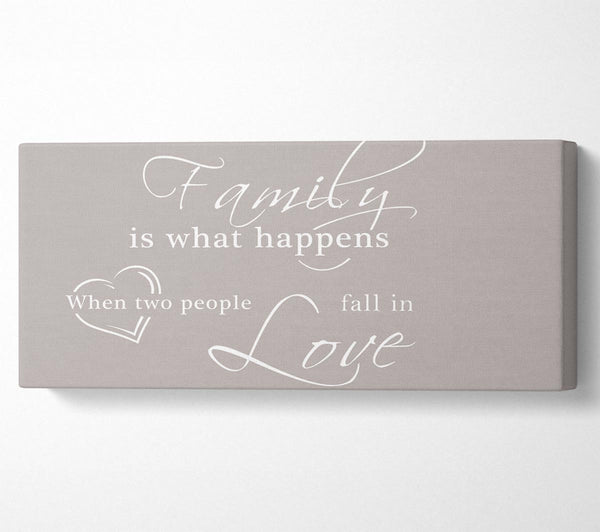Family Quote Family Is What Happens Beige