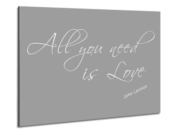 Musik Zitat All You Need Is Love 2 Grau Weiß