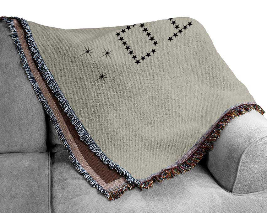 Music Quote Shine Bright Rihanna Grey Woven Blanket