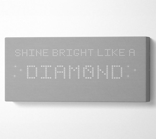 Music Quote Shine Bright Rihanna Grey White